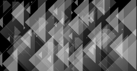 Obraz premium black and white abstract triangles