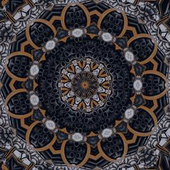 Seamless pattern doodle art mandala ethnic design vector