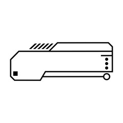 HUD futuristic display with detail for sci-fi monitor screen. illustration for modern background and High technology user interface.