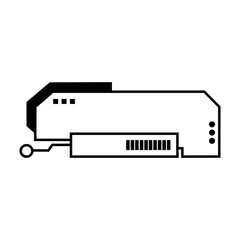 HUD futuristic display with detail for sci-fi monitor screen. illustration for modern background and High technology user interface.