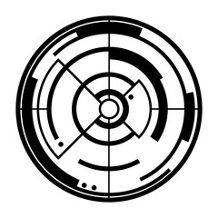 modern target for HUD interface illustration design styles. creative target formed in a futuristic or cyber style suitable for digital gaming. circles target isolated on white.