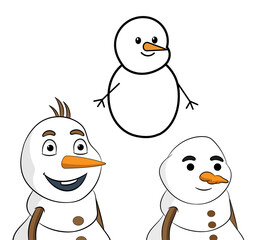 Snowmen Avatar NFT Cartoon Character White Collection