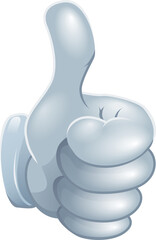 Cartoon hand thumbs up illustration