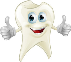 Smiling tooth mascot