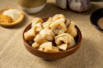 Chinese food local snack lard residue