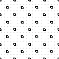 Black and white geometric seamless pattern with dot grid and 3d monochrome rectangular shapes. - 528227283
