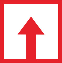 arrow up in red box