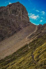 Landscape View Yushan Mountains On The Top Of Yushan With A Sign of 
