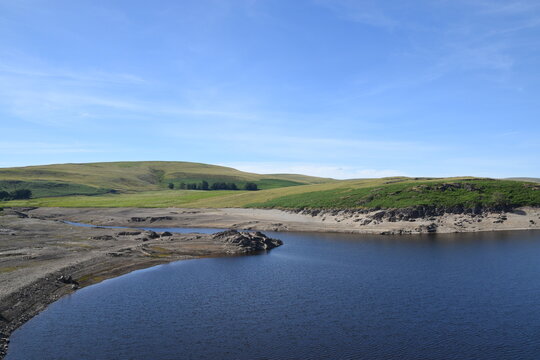 The Top Lake At Elan Valley During The 2022 Drought In The Uk