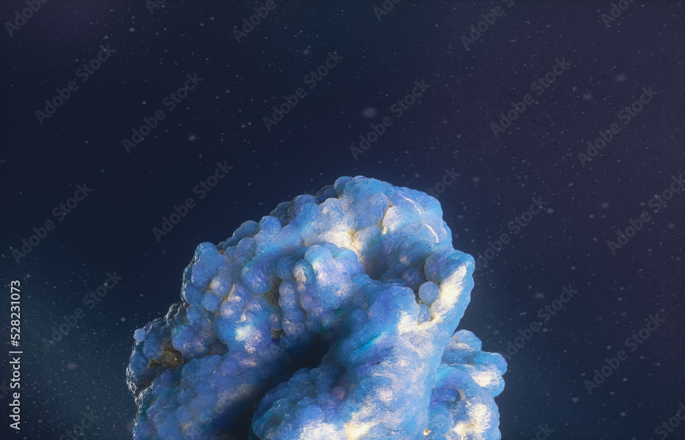 Poster Abstract galaxy gem stone for product display. 3d rendering. 
