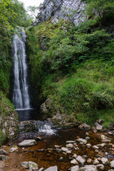 Naklejka na ściany i meble Glenevin Waterfall, Donegal, Ireland