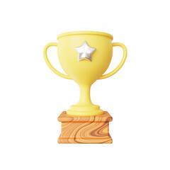 3D School Elements Object Trophy Cup