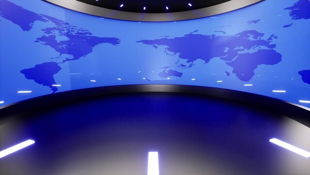 3d World Map background. news Studio Background for news report and breaking news on world live report
