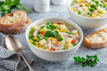 Chicken and vegetable soup