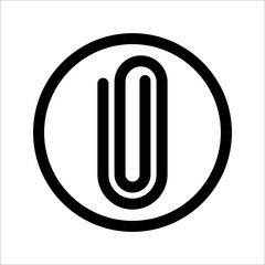 Paperclip set icon symbol simple design