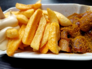 fish and chips on a plate