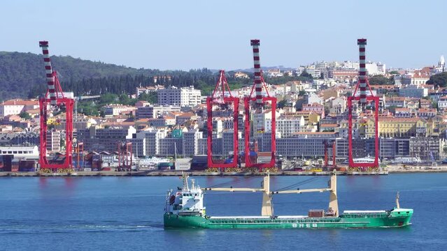 Lisbon Portugal tagus river boat