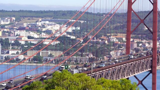 Lisbon Portugal The 25th of april bridge tagus