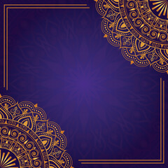 Luxury mandala golden circle frame transparent with vintage gold circular pattern