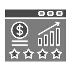 Ratings Greyscale Glyph Icon