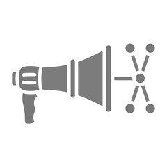 Viral Marketing Greyscale Glyph Icon