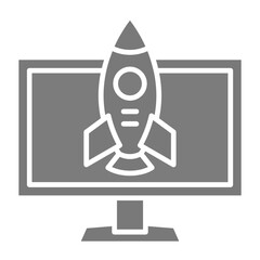 Business Startup Greyscale Glyph Icon