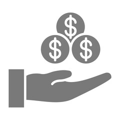 Commission Greyscale Glyph Icon