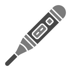 Thermometer Greyscale Glyph Icon