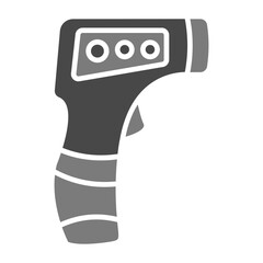 Thermometer Gun Greyscale Glyph Icon