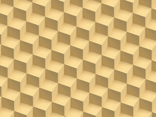 3Dブロックで構築されたシームレス壁紙の3Dイラストレーション