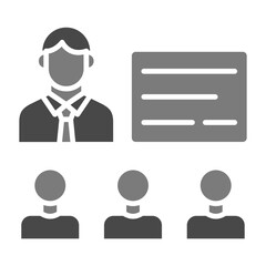 Lecture Greyscale Glyph Icon