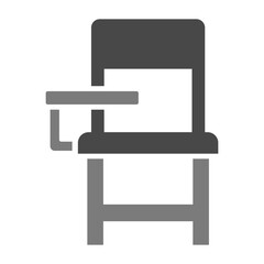 Chair Greyscale Glyph Icon