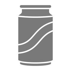 Cold Drink Greyscale Glyph Icon