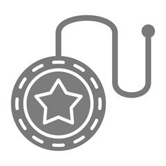 Yoyo Greyscale Glyph Icon