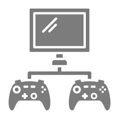 Video Game Greyscale Glyph Icon