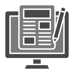 Blog Greyscale Glyph Icon