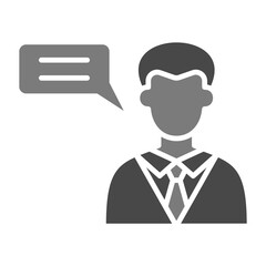 Opinion Greyscale Glyph Icon