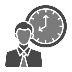 Clock Greyscale Glyph Icon