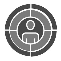 Target Greyscale Glyph Icon