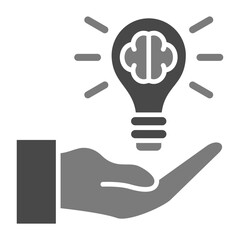 Idea Greyscale Glyph Icon