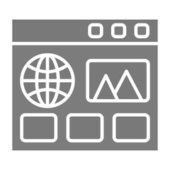 Website Greyscale Glyph Icon