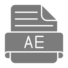 Ae Greyscale Glyph Icon