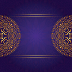 Luxury mandala golden circle frame transparent with vintage gold circular pattern