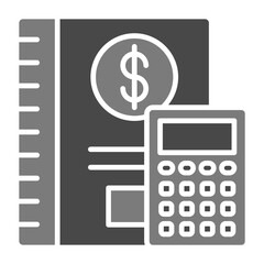 Journal Greyscale Glyph Icon