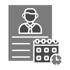 Schedule Greyscale Glyph Icon