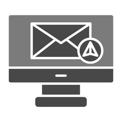 Send Mail Greyscale Glyph Icon