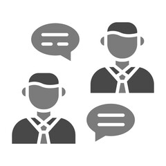 Conversation Greyscale Glyph Icon