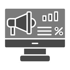 Marketing Greyscale Glyph Icon