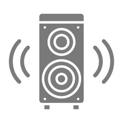 Speaker Greyscale Glyph Icon