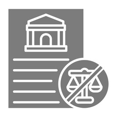 Illegal Greyscale Glyph Icon